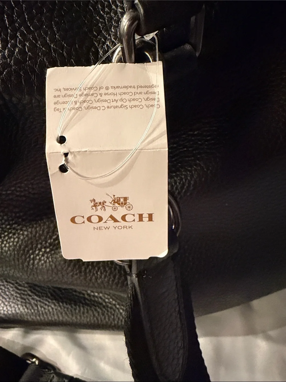 Coach Black Pebbled Leather Duffel